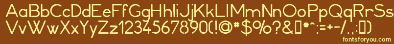 Minerva1 Font – Yellow Fonts on Brown Background