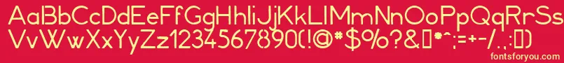 Minerva1 Font – Yellow Fonts on Red Background