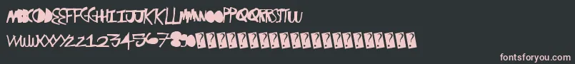 Victorycut Font – Pink Fonts on Black Background