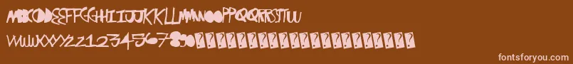 Victorycut Font – Pink Fonts on Brown Background