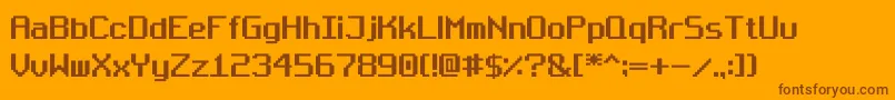 Bugsmirc06 Font – Brown Fonts on Orange Background