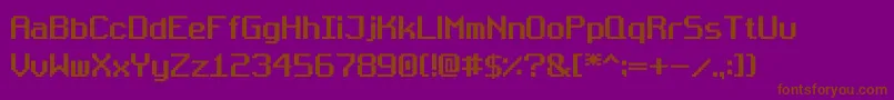 Bugsmirc06 Font – Brown Fonts on Purple Background