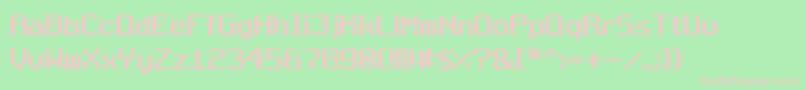 Bugsmirc06 Font – Pink Fonts on Green Background