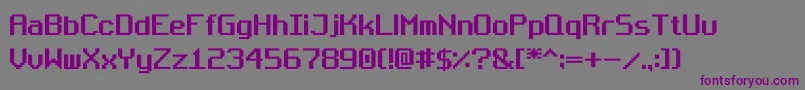 Bugsmirc06 Font – Purple Fonts on Gray Background