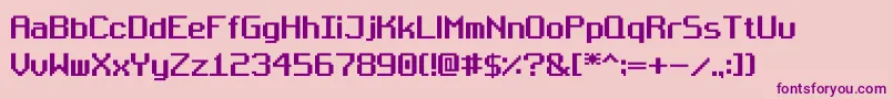 Шрифт Bugsmirc06 – фиолетовые шрифты на розовом фоне