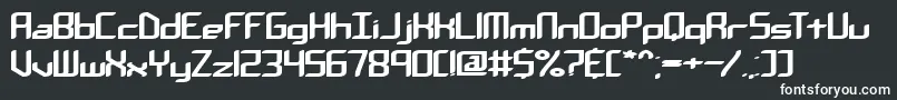 フォントChemrea – 黒い背景に白い文字