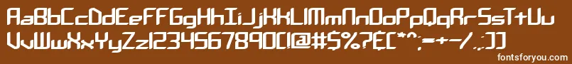 Czcionka Chemrea – białe czcionki na brązowym tle