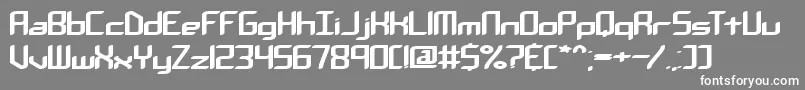 フォントChemrea – 灰色の背景に白い文字