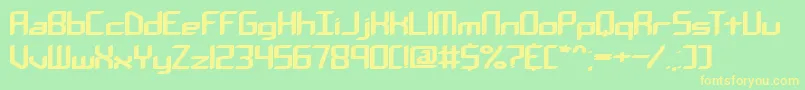 Chemrea Font – Yellow Fonts on Green Background