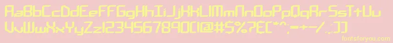 Chemrea Font – Yellow Fonts on Pink Background