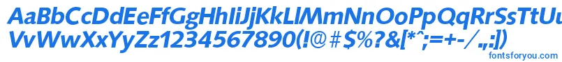 SaxonyserialBolditalic Font – Blue Fonts on White Background
