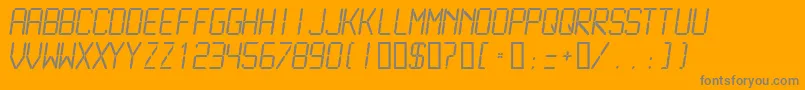 LcdmonoLight Font – Gray Fonts on Orange Background