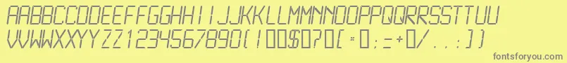 LcdmonoLight Font – Gray Fonts on Yellow Background