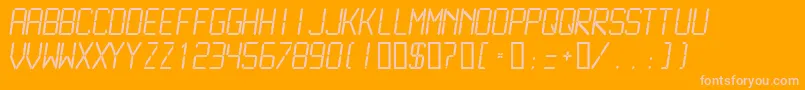 LcdmonoLight Font – Pink Fonts on Orange Background