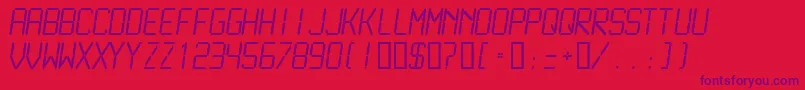 LcdmonoLight Font – Purple Fonts on Red Background