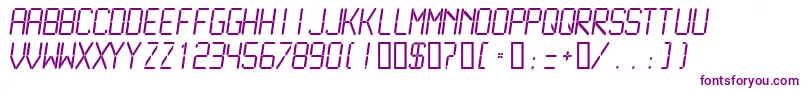 LcdmonoLight Font – Purple Fonts on White Background