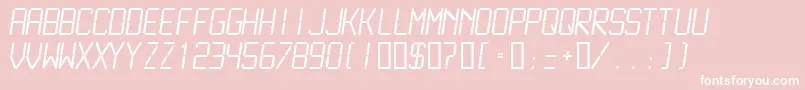 LcdmonoLight Font – White Fonts on Pink Background