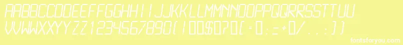 LcdmonoLight Font – White Fonts on Yellow Background