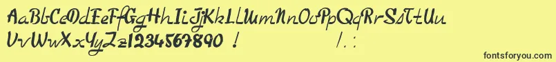 TooGoodToBeTrue Font – Black Fonts on Yellow Background