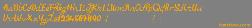 TooGoodToBeTrue Font – Orange Fonts on Gray Background