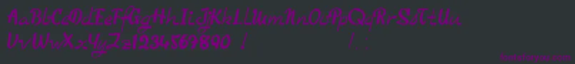 TooGoodToBeTrue Font – Purple Fonts on Black Background