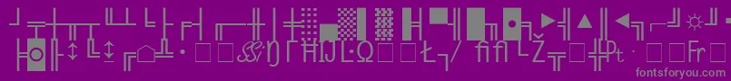 MicroPiTwoSsiNormal Font – Gray Fonts on Purple Background