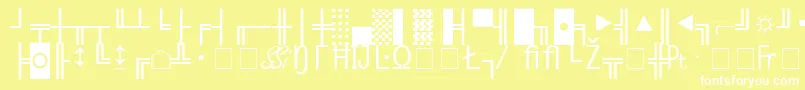 MicroPiTwoSsiNormal Font – White Fonts on Yellow Background