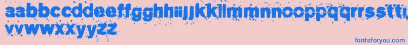 PeeOnYourFace Font – Blue Fonts on Pink Background