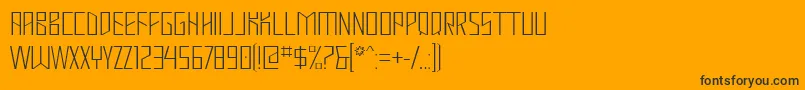 Шрифт MastodonHairline – чёрные шрифты на оранжевом фоне
