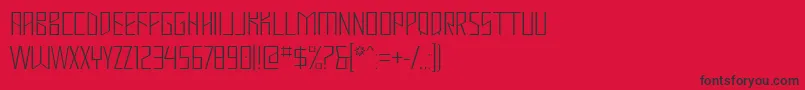 MastodonHairline Font – Black Fonts on Red Background