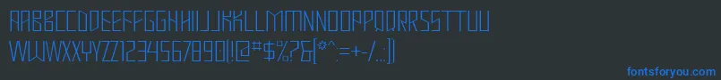 Шрифт MastodonHairline – синие шрифты на чёрном фоне