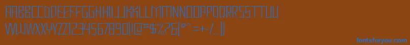 MastodonHairline Font – Blue Fonts on Brown Background