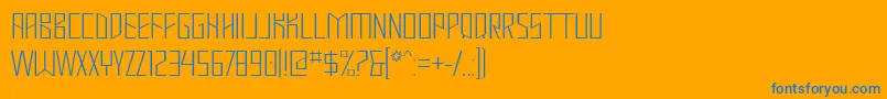 MastodonHairline Font – Blue Fonts on Orange Background