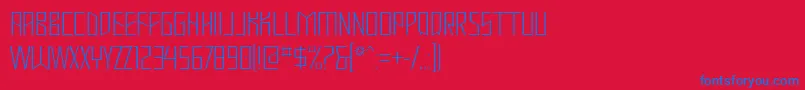 Шрифт MastodonHairline – синие шрифты на красном фоне