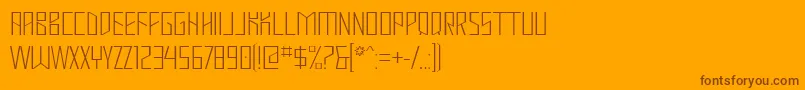 Fonte MastodonHairline – fontes marrons em um fundo laranja
