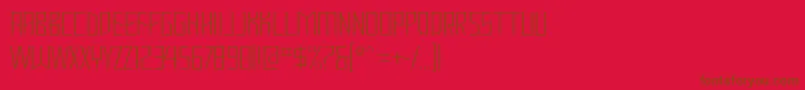 MastodonHairline-fontti – ruskeat fontit punaisella taustalla