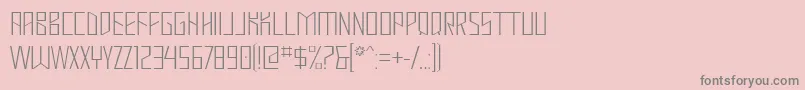 MastodonHairline-Schriftart – Graue Schriften auf rosa Hintergrund