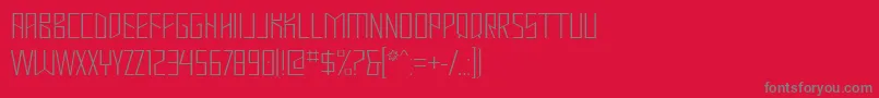 MastodonHairline Font – Gray Fonts on Red Background