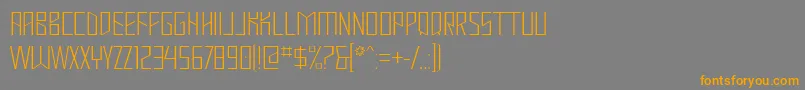 フォントMastodonHairline – オレンジの文字は灰色の背景にあります。