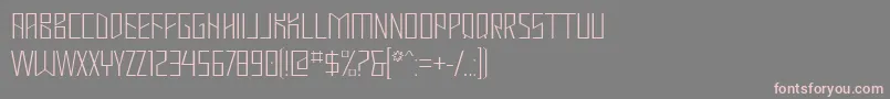 MastodonHairline-fontti – vaaleanpunaiset fontit harmaalla taustalla