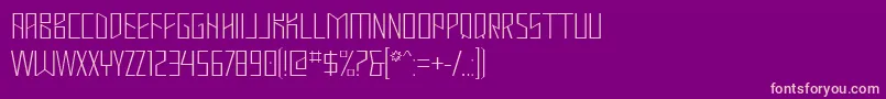 MastodonHairline Font – Pink Fonts on Purple Background