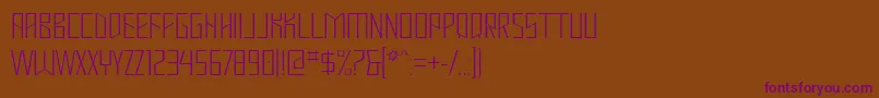 MastodonHairline-fontti – violetit fontit ruskealla taustalla