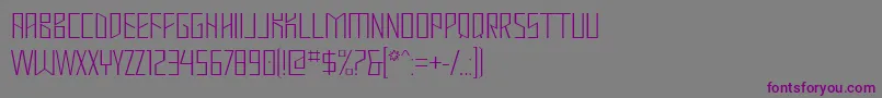 MastodonHairline Font – Purple Fonts on Gray Background