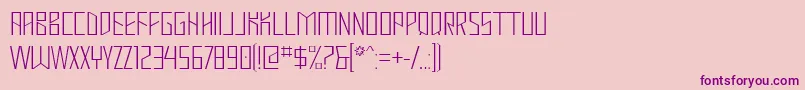 MastodonHairline Font – Purple Fonts on Pink Background