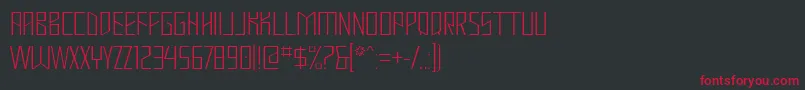 MastodonHairline Font – Red Fonts on Black Background