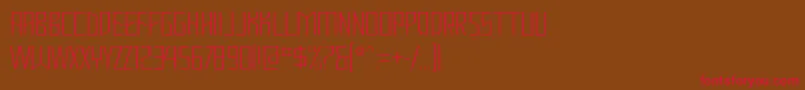 MastodonHairline Font – Red Fonts on Brown Background