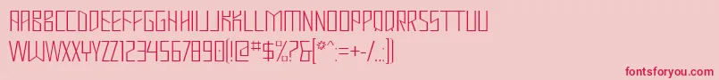 MastodonHairline Font – Red Fonts on Pink Background