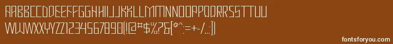 Шрифт MastodonHairline – белые шрифты на коричневом фоне