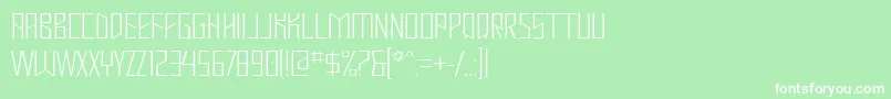 フォントMastodonHairline – 緑の背景に白い文字