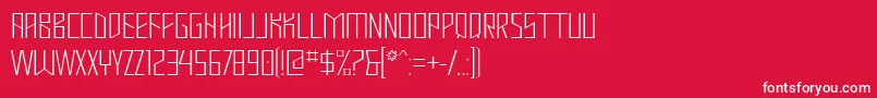 MastodonHairline Font – White Fonts on Red Background